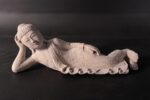 24.25" L Roman Stone Finish Laying Buddha Sculpture - Image 2