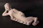 24.25" L Roman Stone Finish Laying Buddha Sculpture - Image 4