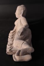 24.25" L Roman Stone Finish Laying Buddha Sculpture - Image 5