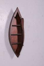 35"l Wooden Canoe Boat Wall Mount Shelf - Hang Vertically or Horizontally! - Image 6