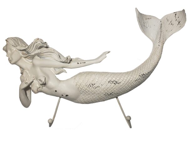 Mermaid Wall Hook, White
