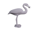 Heron Bird with Fish Standing Statue Whitestone Finish - Image 2