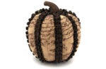 Burlap Printed Ruffled Pumpkin, Medium