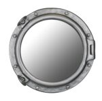 20" Porthole Mirror Silver Finish Wall Mount