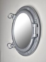 20" Porthole Mirror Silver Finish Wall Mount - Image 2