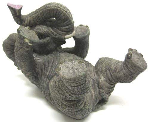 858A Playful Elephant Tabletop Wine Bottle Holder Figurine Statue - Image 1