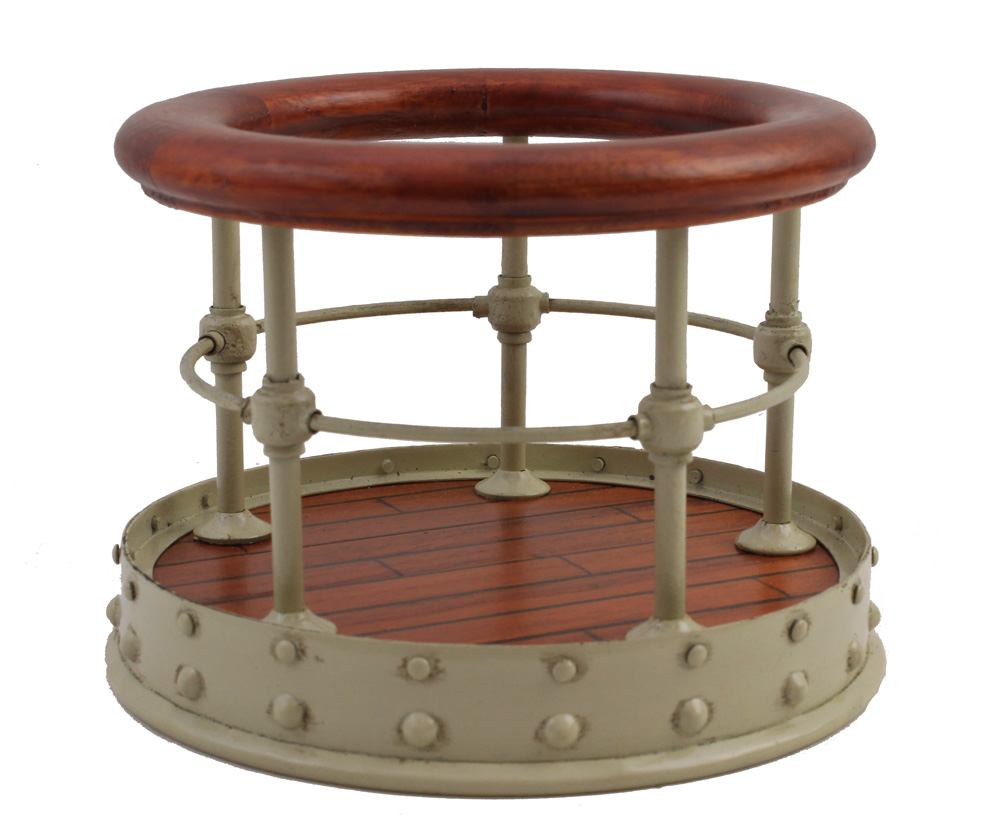 AM006-steamship-wine-coaster 5.5" Steamship Wine Bottle Coaster - Image 1