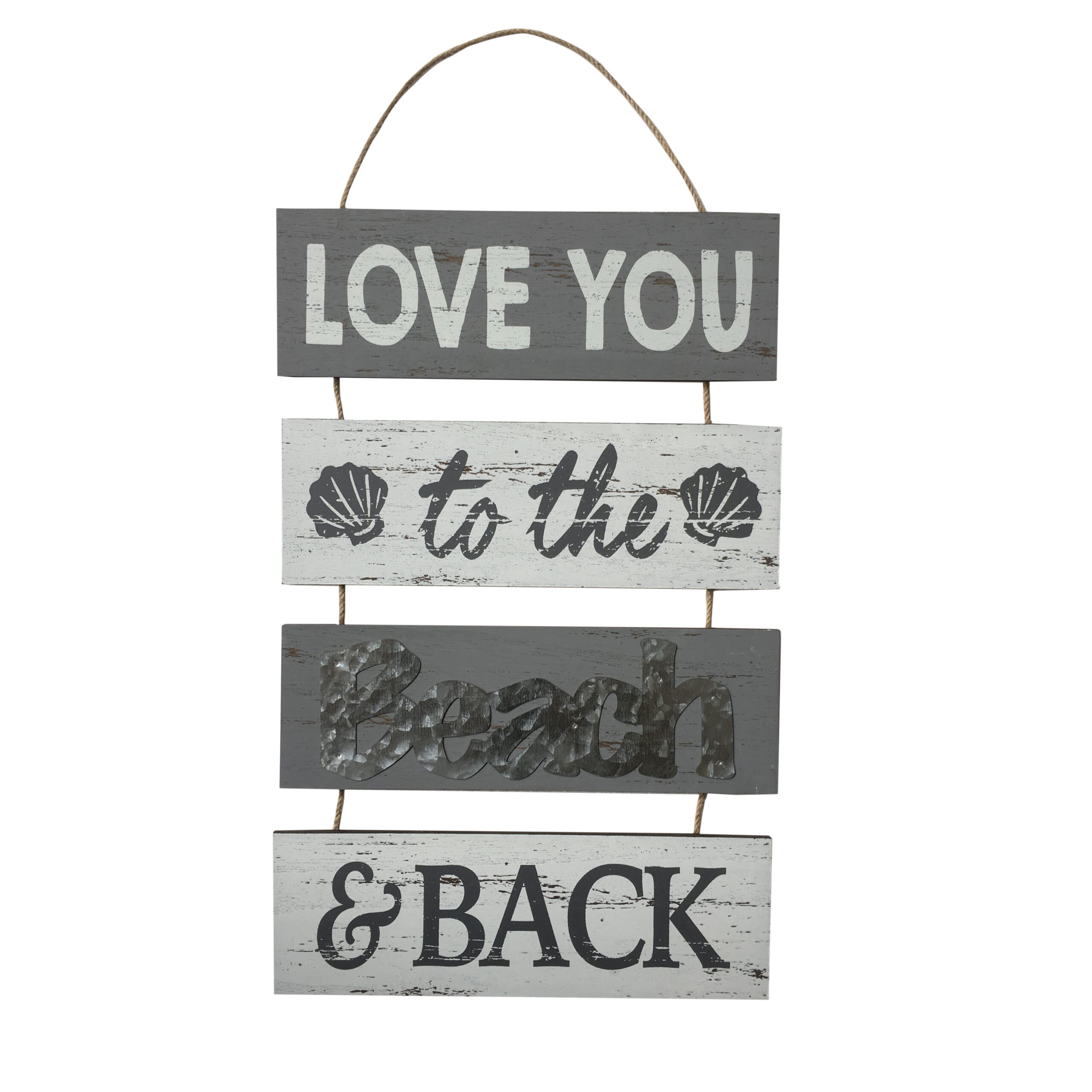 BEA96479-GYW Love You To The Beach And Back Wall Plaque - Image 1