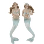 Set of 2 shelf sitting Mermaid
