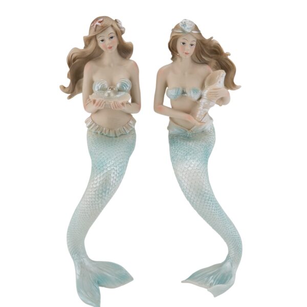 Set of 2 shelf sitting Mermaid