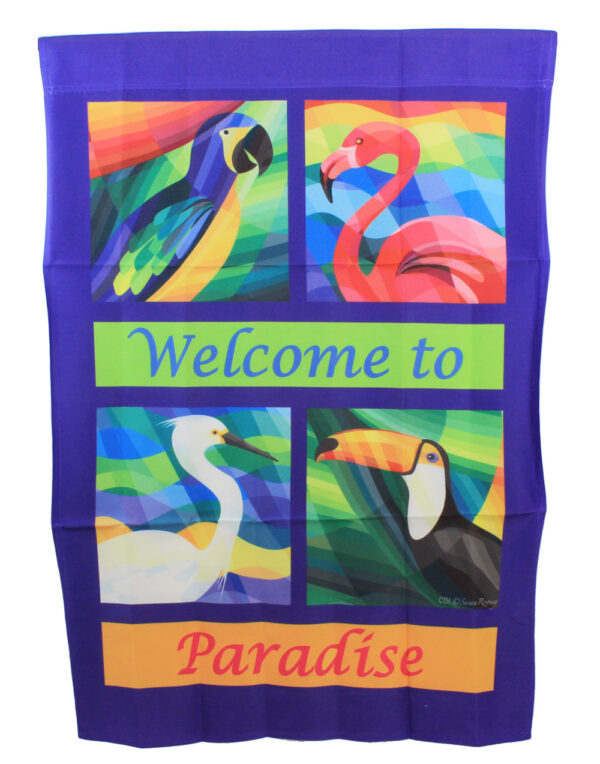 40" All Weather Welcome to Paradise Large Flag