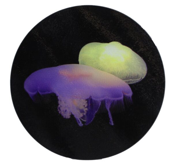 12" Jelly Fish Round Tempered Glass Cutting Board