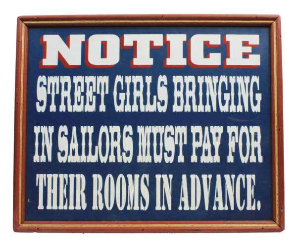 14" Street Girls and Sailors Wall Sign