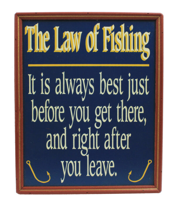 14" The Law of Fishing Wall Sign