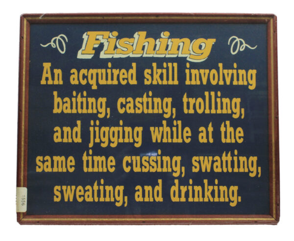 14" Humorous Fishing Definition Wall Sign