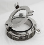 8” Nickel Finish over Solid Brass Heavy Porthole Window with 1 7/8" Flange - Image 2