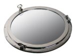 29” Nickel Finish over Solid Brass Wall Mount Porthole Mirror