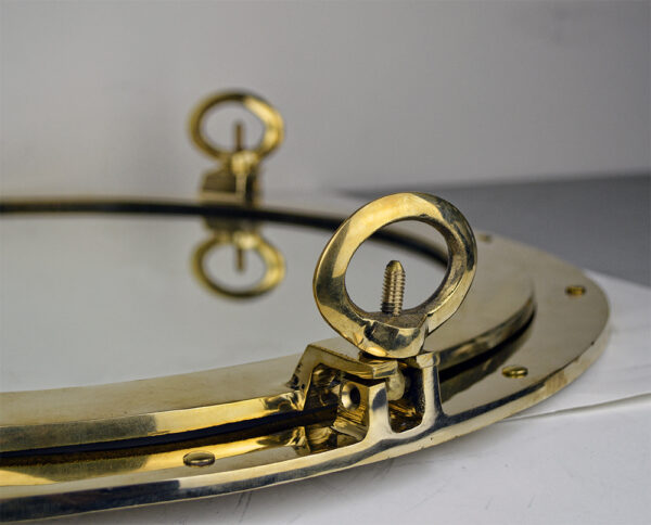24” Solid Brass Wall Mount Porthole Mirror