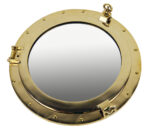 17” Solid Brass Wall Mount Porthole Mirror