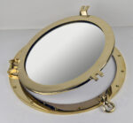 17” Solid Brass Wall Mount Porthole Mirror - Image 3