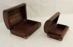 Pair of Nautical Wood Boxes with Brass Trim