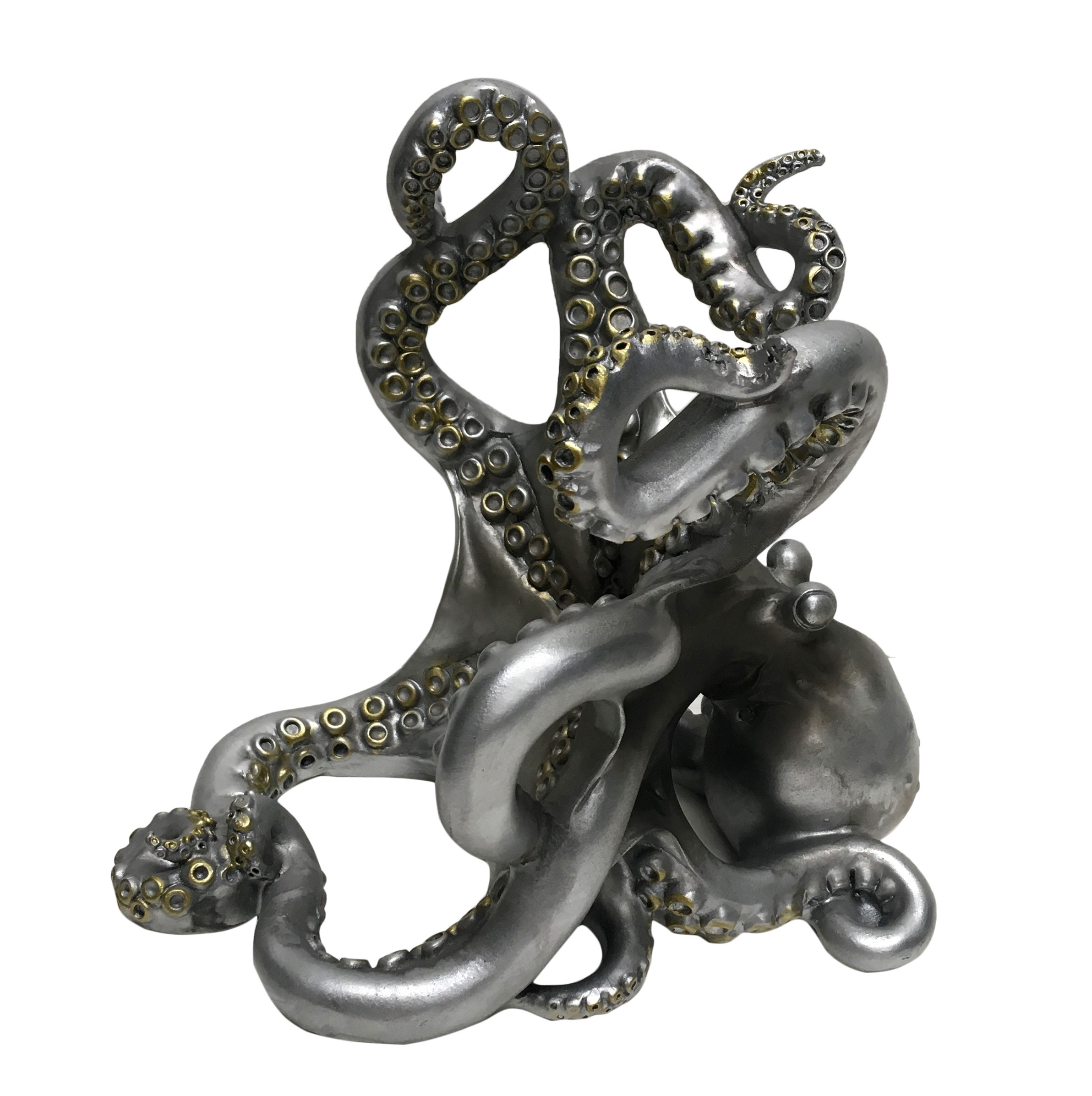 FT058-1 Octopus Wine Bottle Holder (Silver) - Image 1