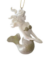 Sitting Mermaid Ornament (Champagne) - Image 3