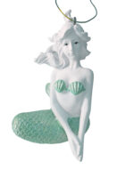 Sitting Mermaid Ornament (Mint)