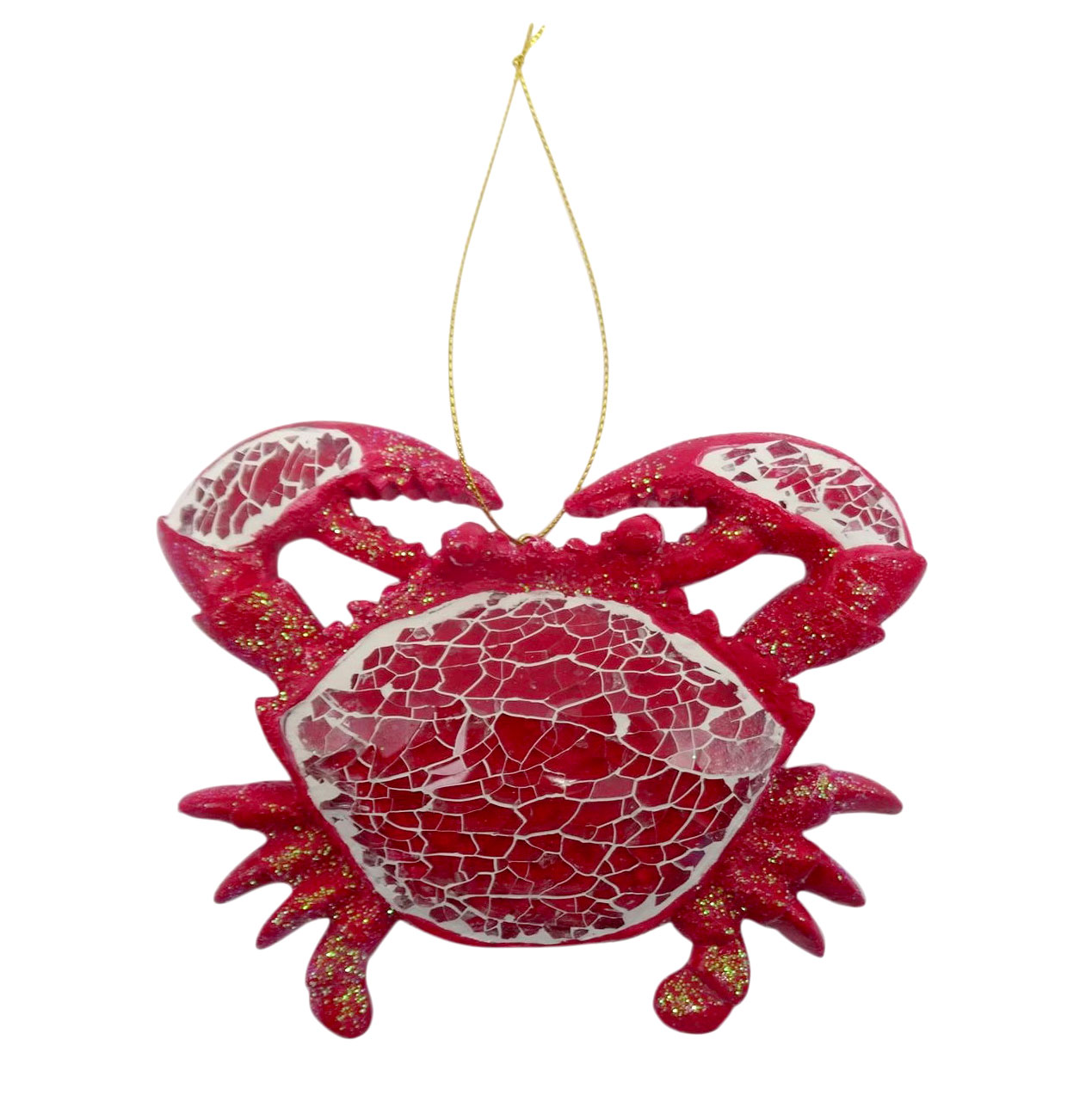 FT066-1 Mosaic Red Crab Ornament - Image 1