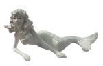 Fancy That Laying Mermaid Figurine White Pearl Finish Decorative Accent
