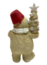 Sandy Beach Snowman with Christmas Tree Figurine - Image 3