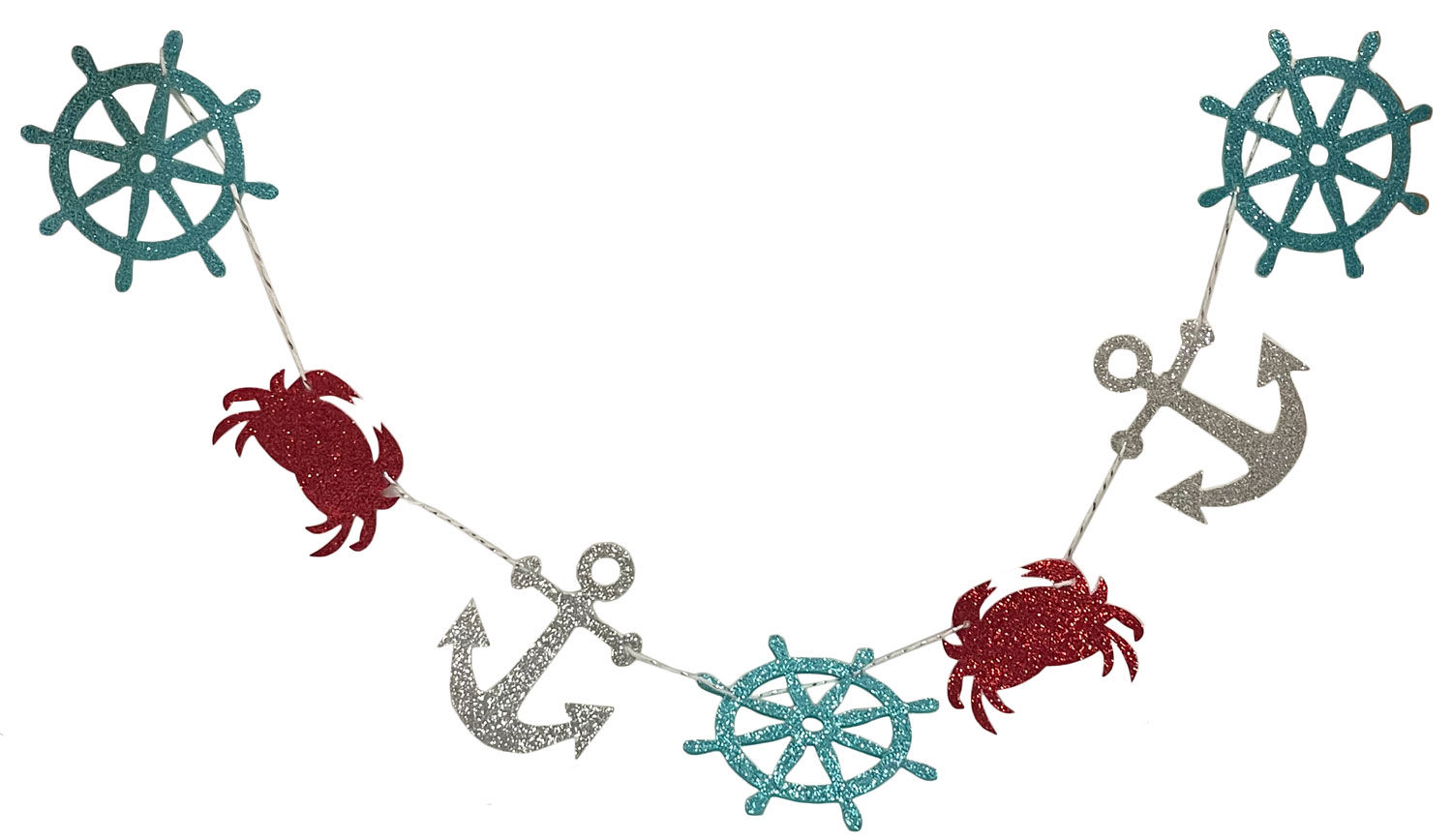 FT163 Anchor Ship Wheel and Crab Garland - Image 1