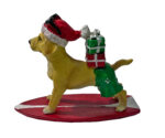 Surfing Dog with Santa Hat and Gifts Figurine - Image 3