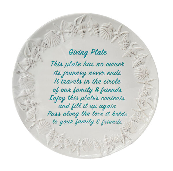 Giving Plate Nautical Themed Pass Along Platter 12" Dia
