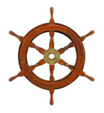 Solid Brass and Wood Ship Wheel 18"Dia
