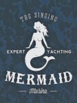 14"H The Singing Mermaid Marina Metal Wall Sign