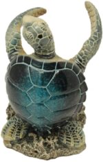 Standing Sea Turtle Wine Bottle Holder, Blue - Image 2