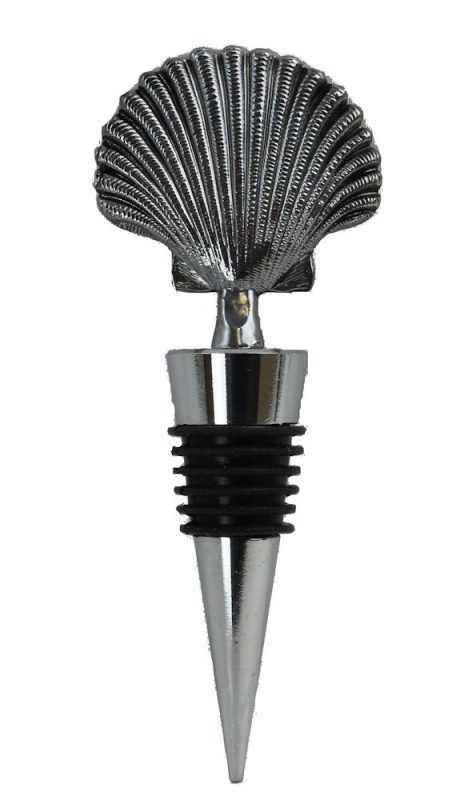4.5" Chromed Steel Scallop Bottle Topper