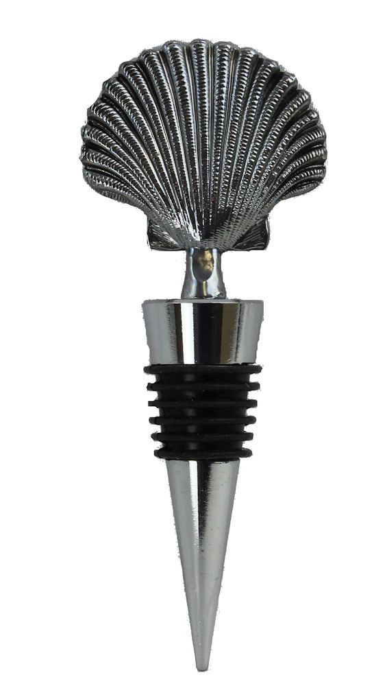 4.5" Chromed Steel Scallop Bottle Topper
