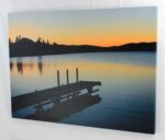 27.5" Dock at Sunset Stretched Canvas Print - Hanging Wall Decor - Image 2