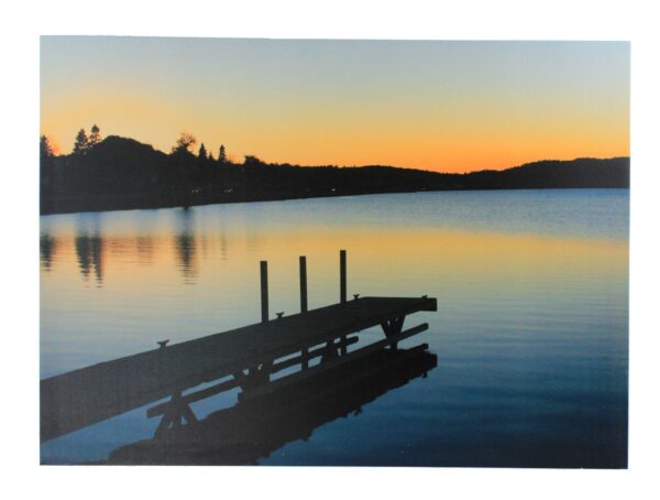 27.5" Dock at Sunset Stretched Canvas Print - Hanging Wall Decor