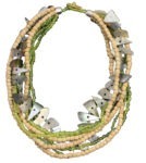 Maui Emerald Green Beaded Necklace 19.5"L