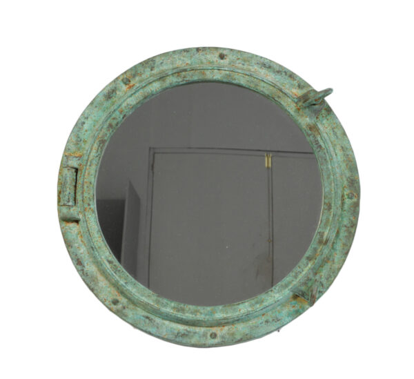24"Dia Shipwreck Finish Wall Mount Porthole Mirror