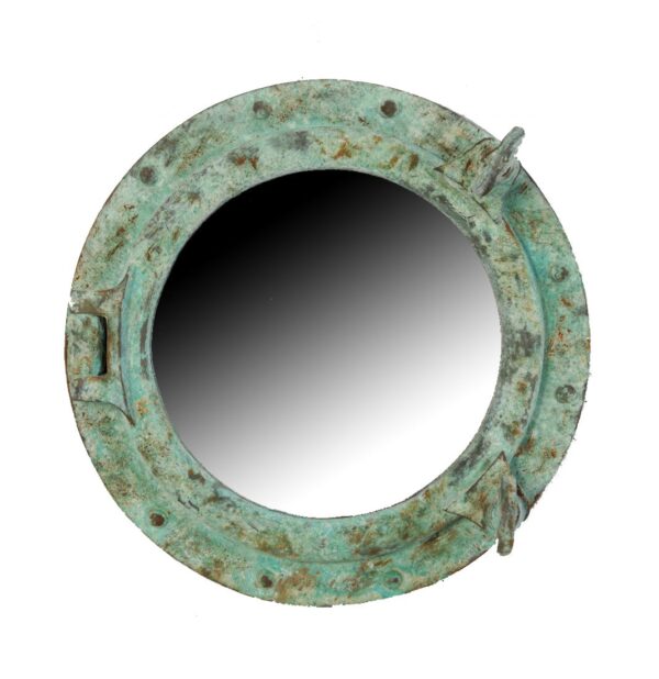 12" Porthole Mirror Wall Mount Shipwreck Finish