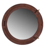 20" Rust Finish Wall Mount Porthole mirror