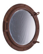 20" Rust Finish Wall Mount Porthole mirror - Image 2