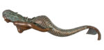 SERINA Swimming Mermaid Large Hanging Sculpture With Shell Bra Verde Bronze - Image 3