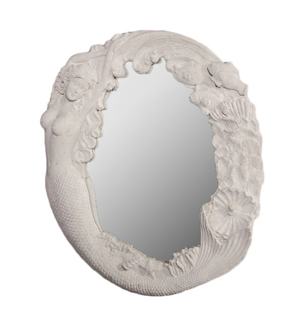 Mermaid Reef Mirror 26" Roman Stone Finish Wall Decor