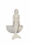 Mermaid Sitting on a Boat 3D Wall Sculpture Roman Stone