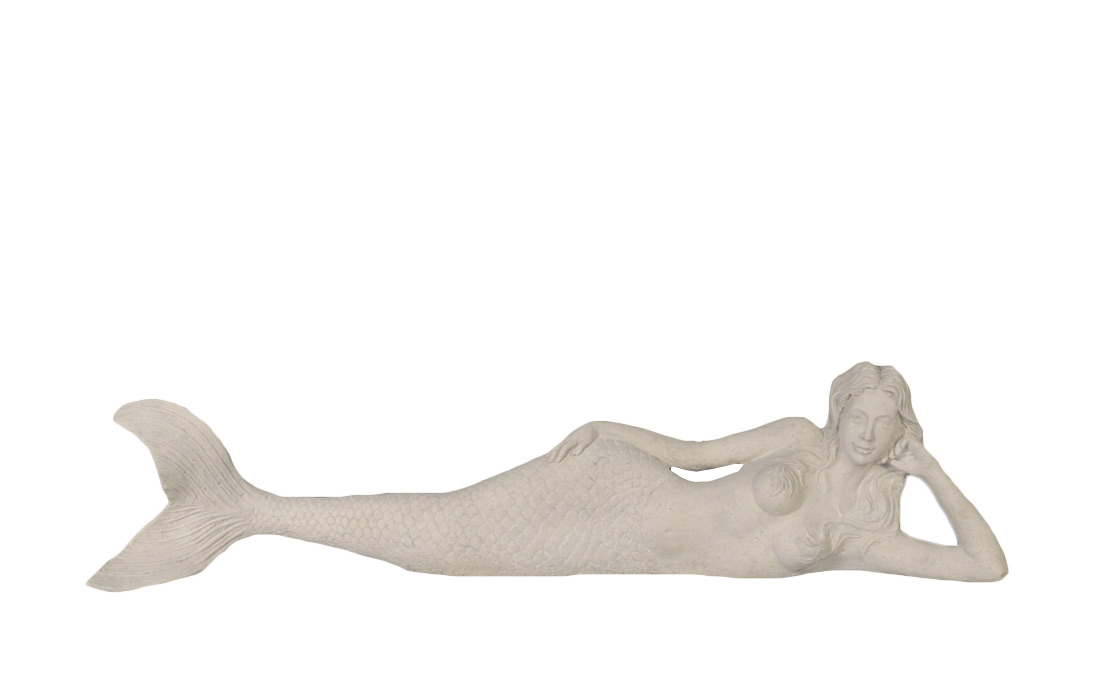 HX199 Dreamy The Lying Mermaid Large Sculpture Roman Stone Finish - Image 1